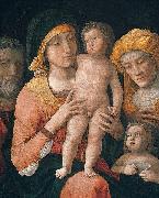 Andrea Mantegna The Madonna and Child with Saints Joseph, Elizabeth, and John the Baptist, distemper oil on canvas
